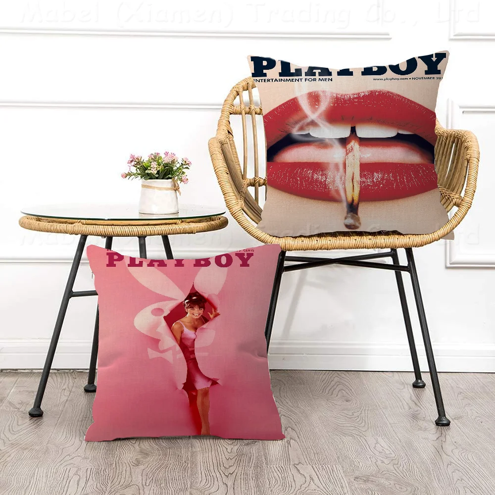 Playboy Movie Sticky Pillow Anime Pillow Sofa Bed Head Pillow Cover Cushion Cover 45x45 Cm Fashion