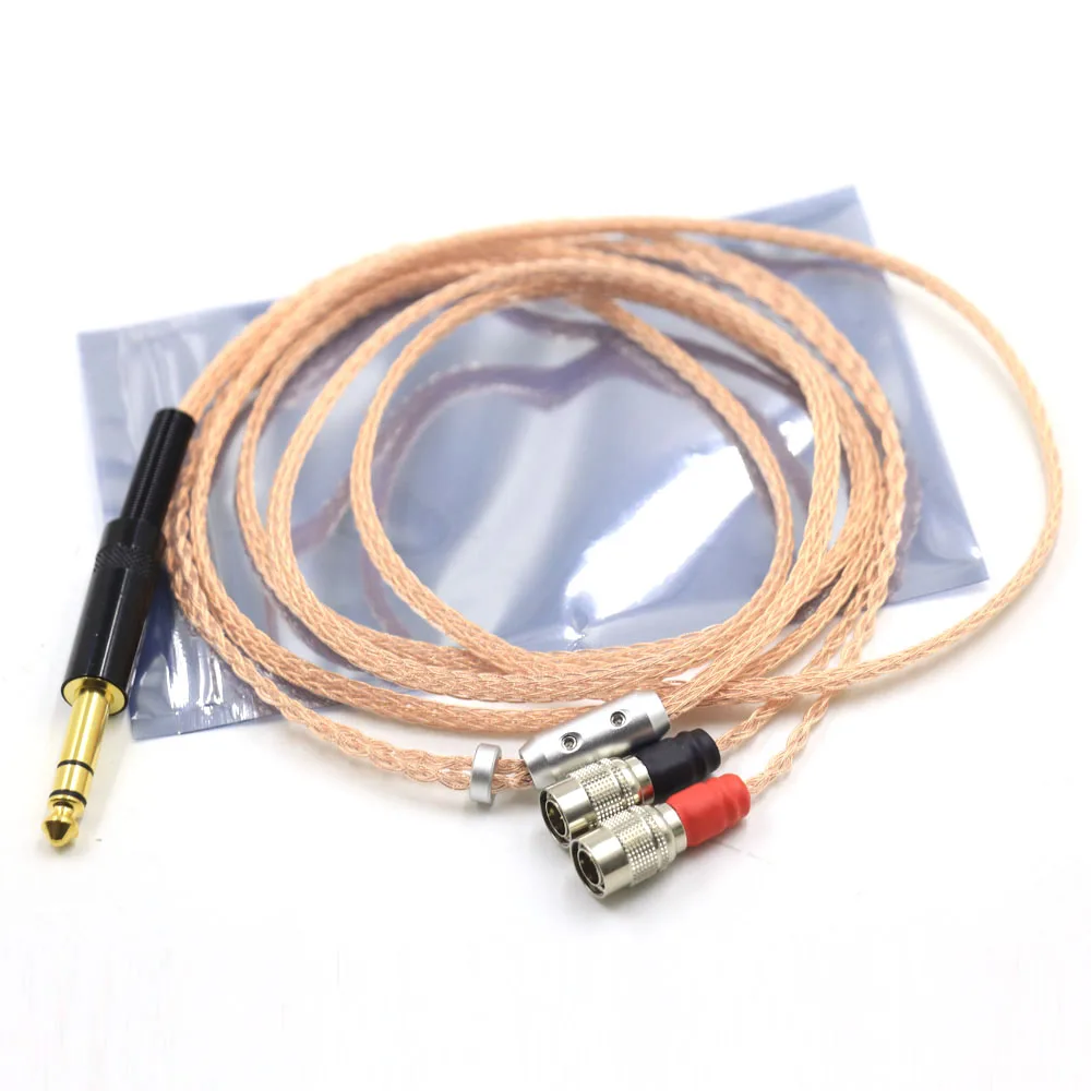 Cable de repuesto mejorado para auriculares de cobre puro de un solo cristal UPOCC de 16 núcleos para MrSpeakers Ether FlowAlphaDog Prime Aeon2