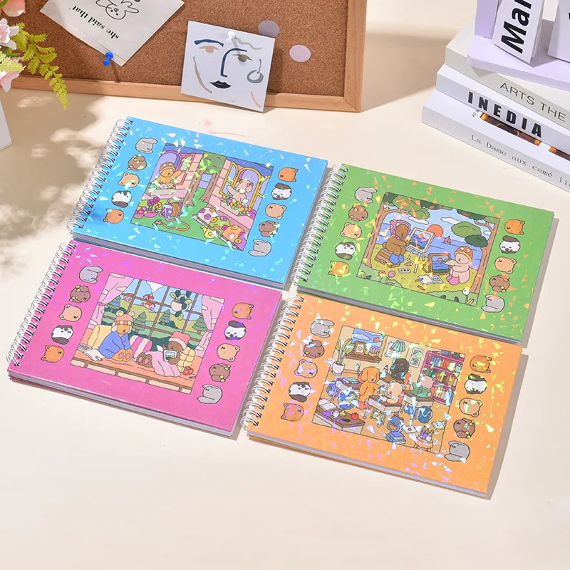 كتاب تلوين بوجز للبالغين والمراهقين، كتاب رسم مريح لتخفيف التوتر، مجموعة هدايا عيد الميلاد للأطفال والقرطاسية للطلاب