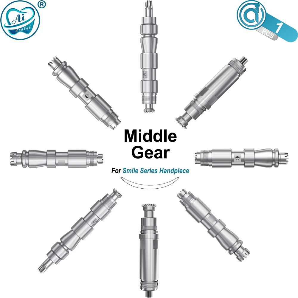 

AI Dental Handpiece Middle Gear Transmission Shaft Spare Parts Only for Smile Series 1:5/1:1/4:1/20:1 Low Speed Contra Angle