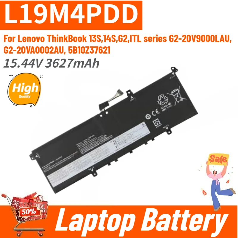 

L19M4PDD High Quality Laptop Battery 15.44V 3627mAh For Lenovo ThinkBook 13S 14S G2,ITL series G2-20V9000LAU G2-20VA0002AU