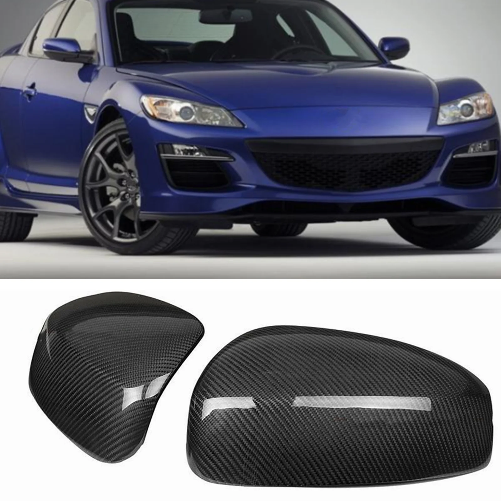 

Mirror Cover For Mazda RX-8 RX8 2004-2011 Carbon Fiber Car Exterior Rear View Caps Modified Rearview Reverse Shell Case Add On