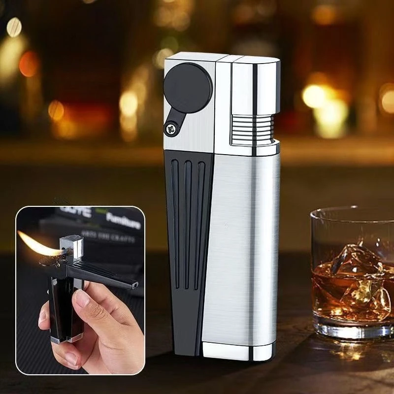

Personalized,Portable, Foldable,oblique Fire, Inflatable, Open Flame, Vintage Pipe,Men's Cigarette Accessories,Collectible Gifts