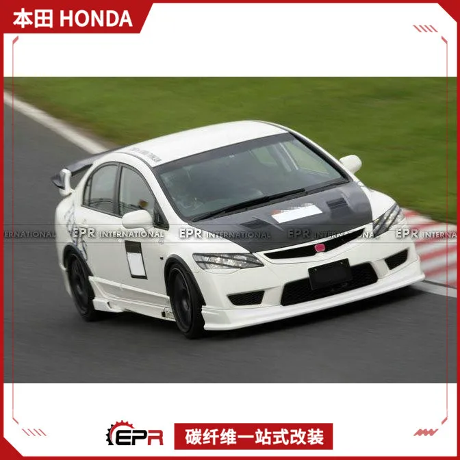 

Подходит для модифицированных деталей из углеродного волокна Honda Civic FD2 восьмого поколения. Модель FEELS, небольшая передняя губа, передняя часть.