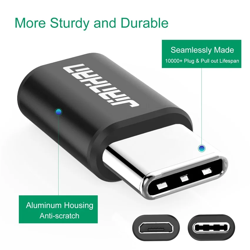Micro USB to USB C Adapter Converter for Samsung Huawei Xiaomi USB Type C Male to Micro USB Female OTG Adapter Type-C Connector