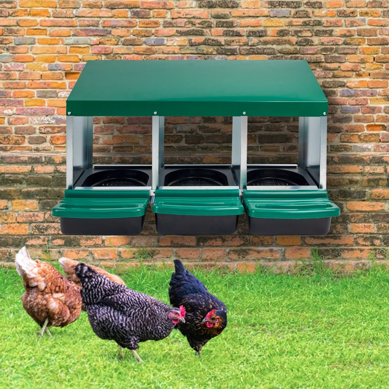 

Chicken Nesting Box Chickens Egg Laying Nest Boxes Chicken Laying Box, Hanging Nesting Box with Egg Saver, Perch Cover for Hen