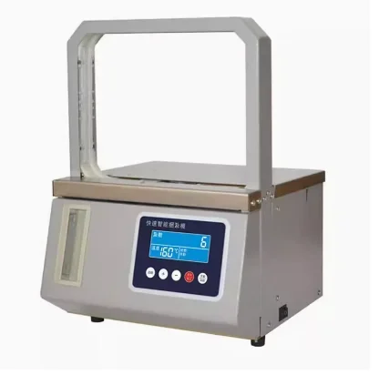 Belt Strapping Machine Cost-Effective Automatic and Foot Pedal Control Desktop Banding Machine for 12mm Paper Tape or Opp Tape