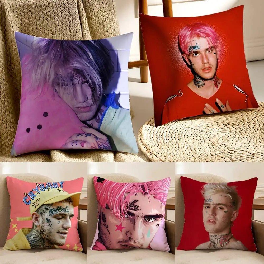 Funda de almohada Hip Hop Rapper L-Lil P-Peep, sofá cama con cremallera Invisible antipolvo
