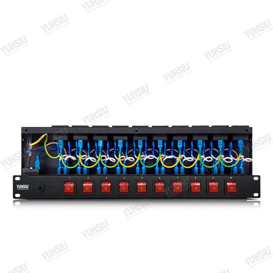 YUHSIU Professional 10 Channel 30A High Power Equipment Power Supply Controller Independent Air Switch PUD Sequencer