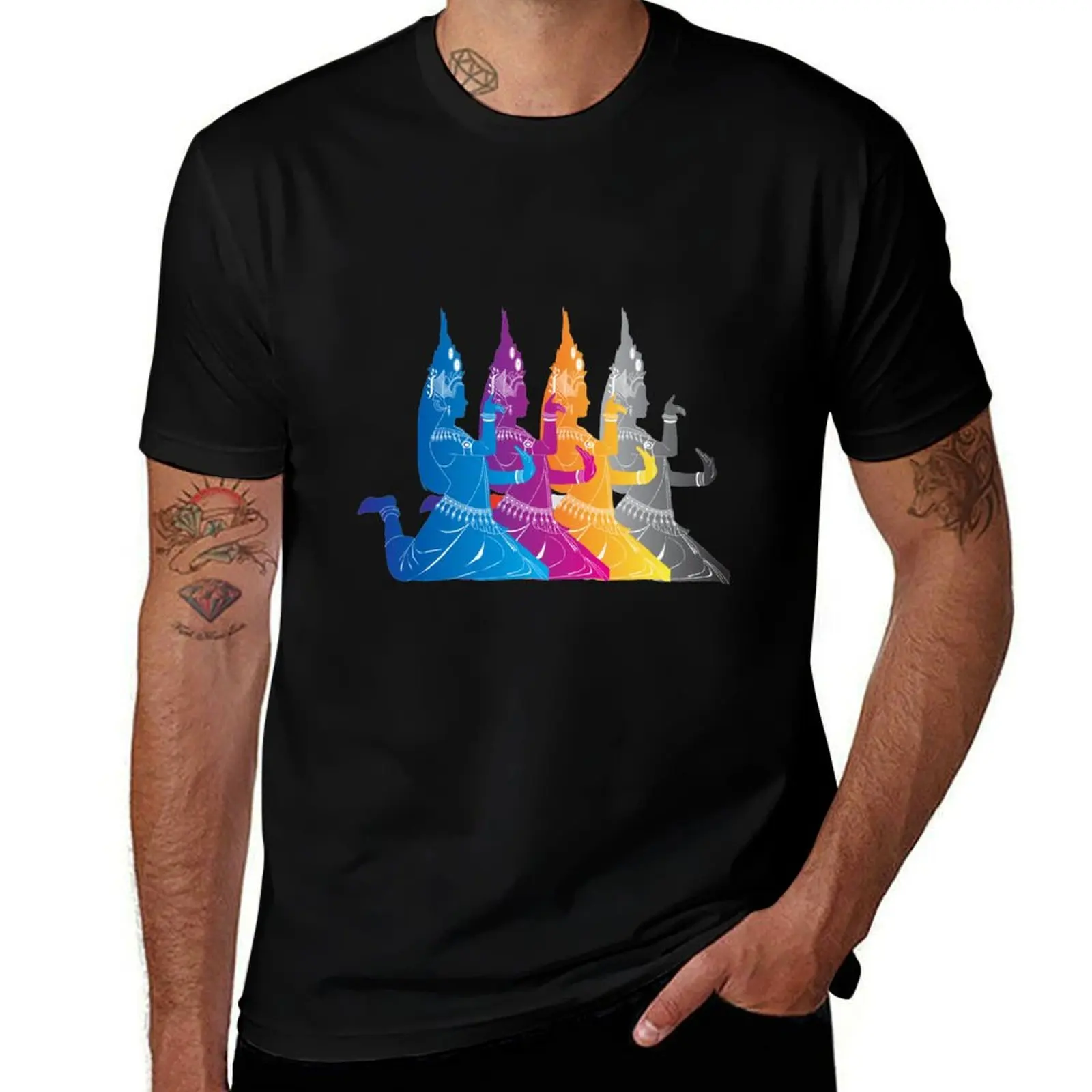 

Khmer Apsara Dancer T-Shirt rapper graphic tees cotton graphic tees funny meme t-shirts cotton man t-shirts men workout shirt
