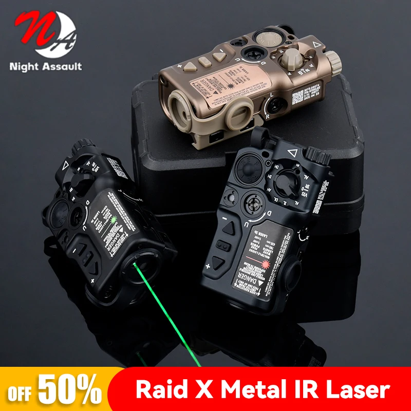 

WADSN RAID X Tactical Infrared Sight Red Green Blue Dot Metal Laser Sight for Outdoor Sports Hunting Shooting