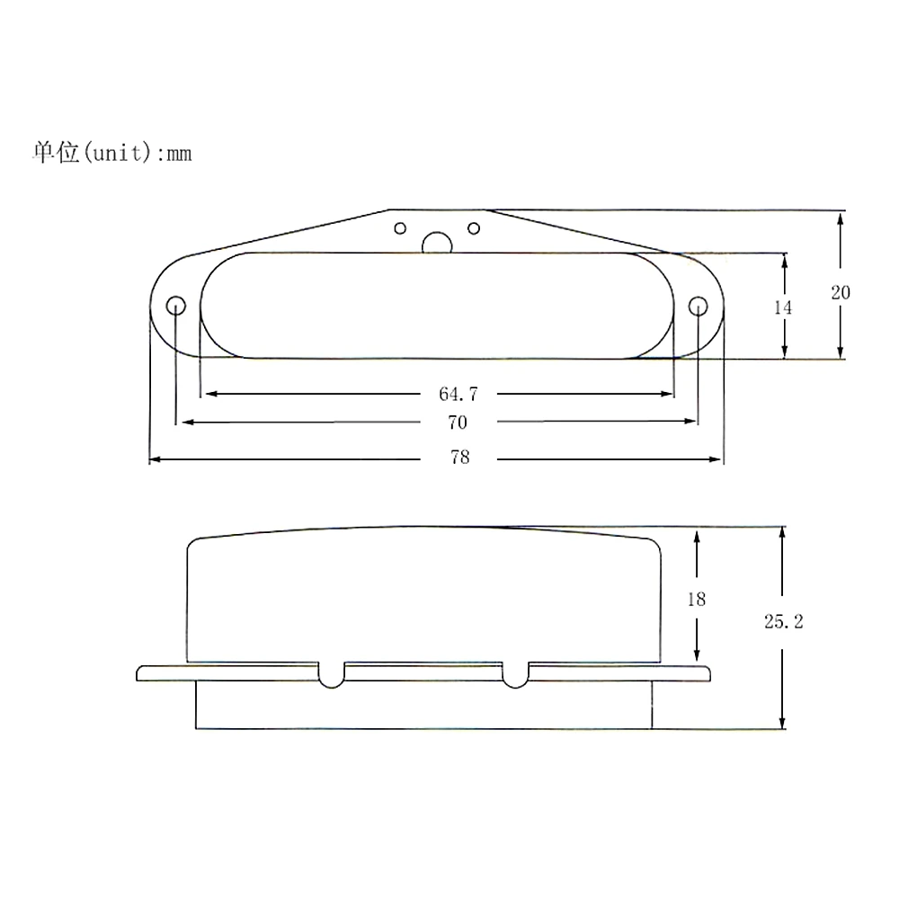 TL Guitar Pickups Single Coil Tele Neck Pickup with Cover Fit Fender Telecaster Pickups Part