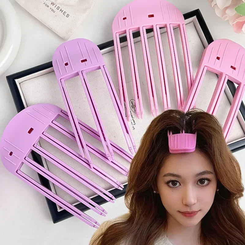 2Pcs Simple Fluffy Roots Hair Clips No Heat High Vertex Hair Curler Styling Fluffiness Women Men Volume Wind Sculpting Comb