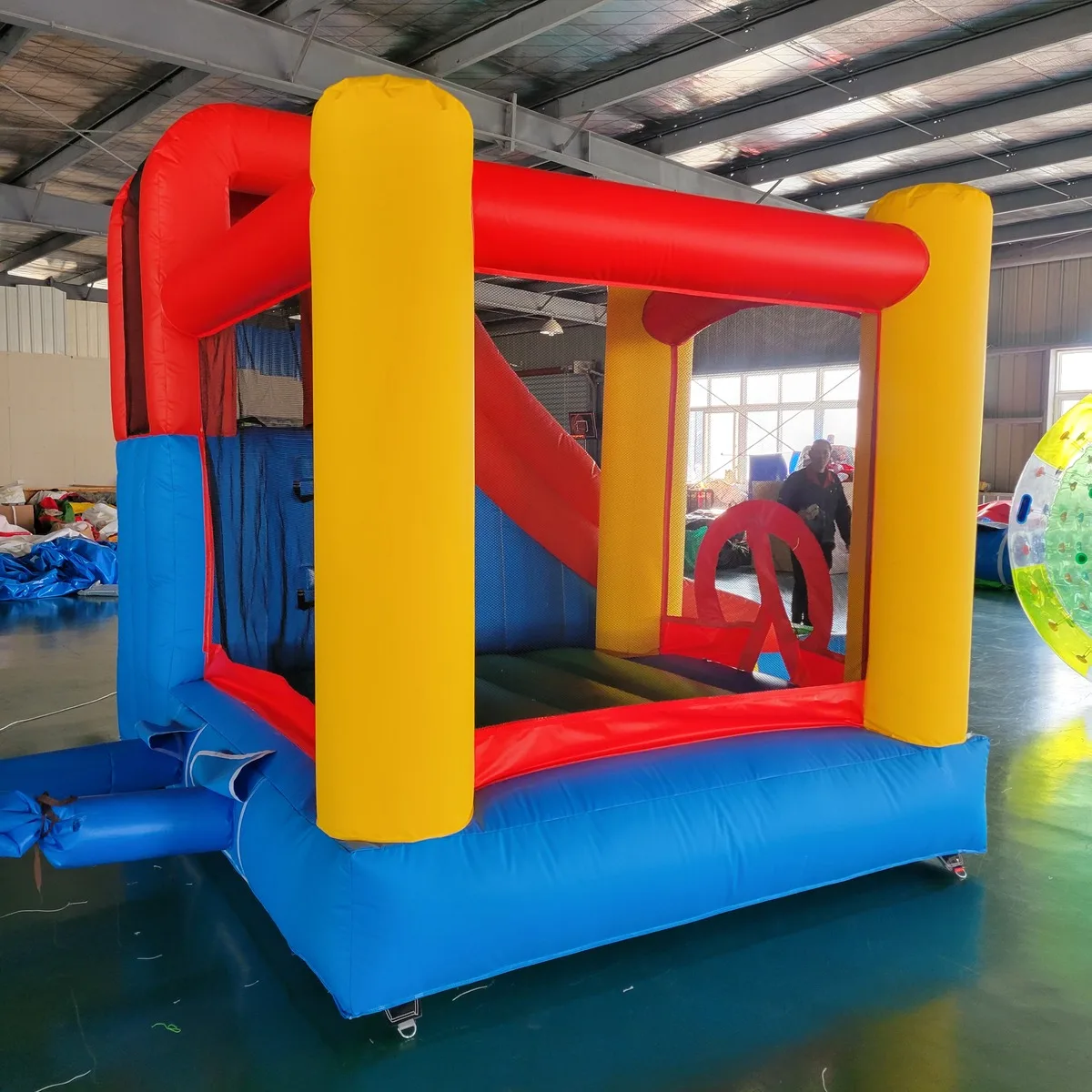 Commercial Grade PVC Inflatable Castle Trampoline Slide for Outdoor Fun Amusement Center