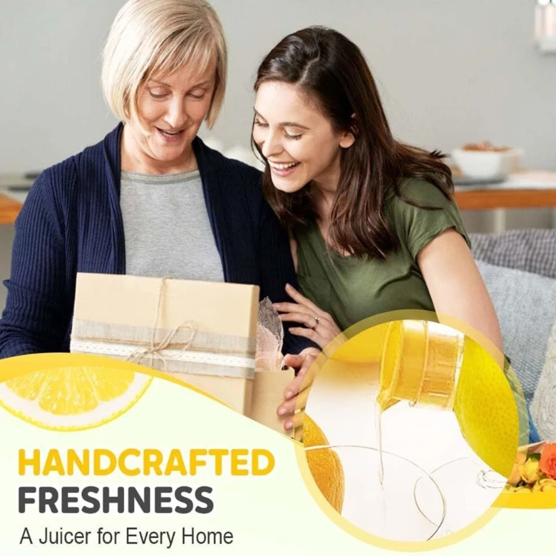 

2Pcs Handheld Lemon Squeezer Clear Plastic Screw Top Juice Squeezer Manual Juice Extractors Portable Citruses Press