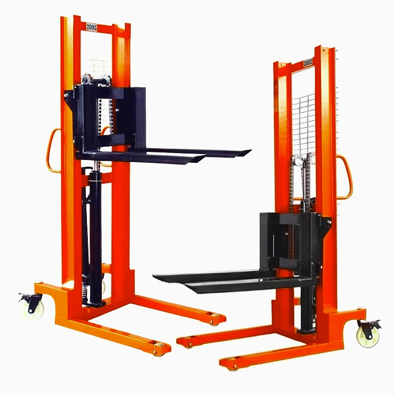

Manual hydraulic forklift 1/2 ton hand push stacker 3.5 ton electric small lifting forklift loading and unloading truck