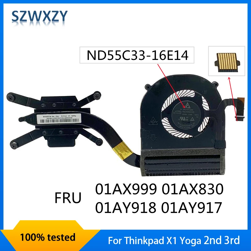 TRADOCK CPU Ventola di Raffreddamento Dissipatore Per for Lenovo Thinkpad X1 Yoga 2nd Gen (2017), X1 Yoga 3rd Gen (2018) FRU: 01AX999 01AX830 01AY918 01AY917 TRADOCK CPU Ventola di Raffreddamento Dissipatore Per for Lenovo Thinkpad X1 Yoga 2nd Gen (2017), X1 Yoga 3rd Gen (2018) FRU: 01AX999 01AX830 01AY918 01AY917