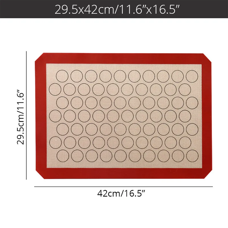 Silicone Macaron Baking Mat - for Bake Pans - Macaroon/Pastry/Cookie Making - Professional Grade Nonstick