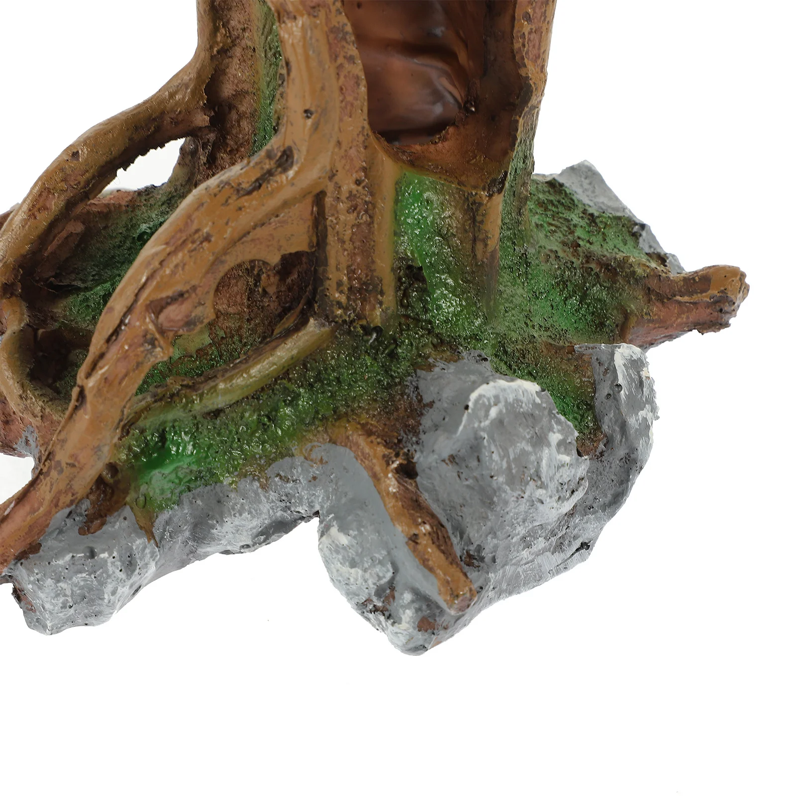 

Fake Moss Tree Resin Aquarium Stump Realistic Fish Tank Decor Wear-Resistant Landscape Trunk for Underwater Aquariums Delicate