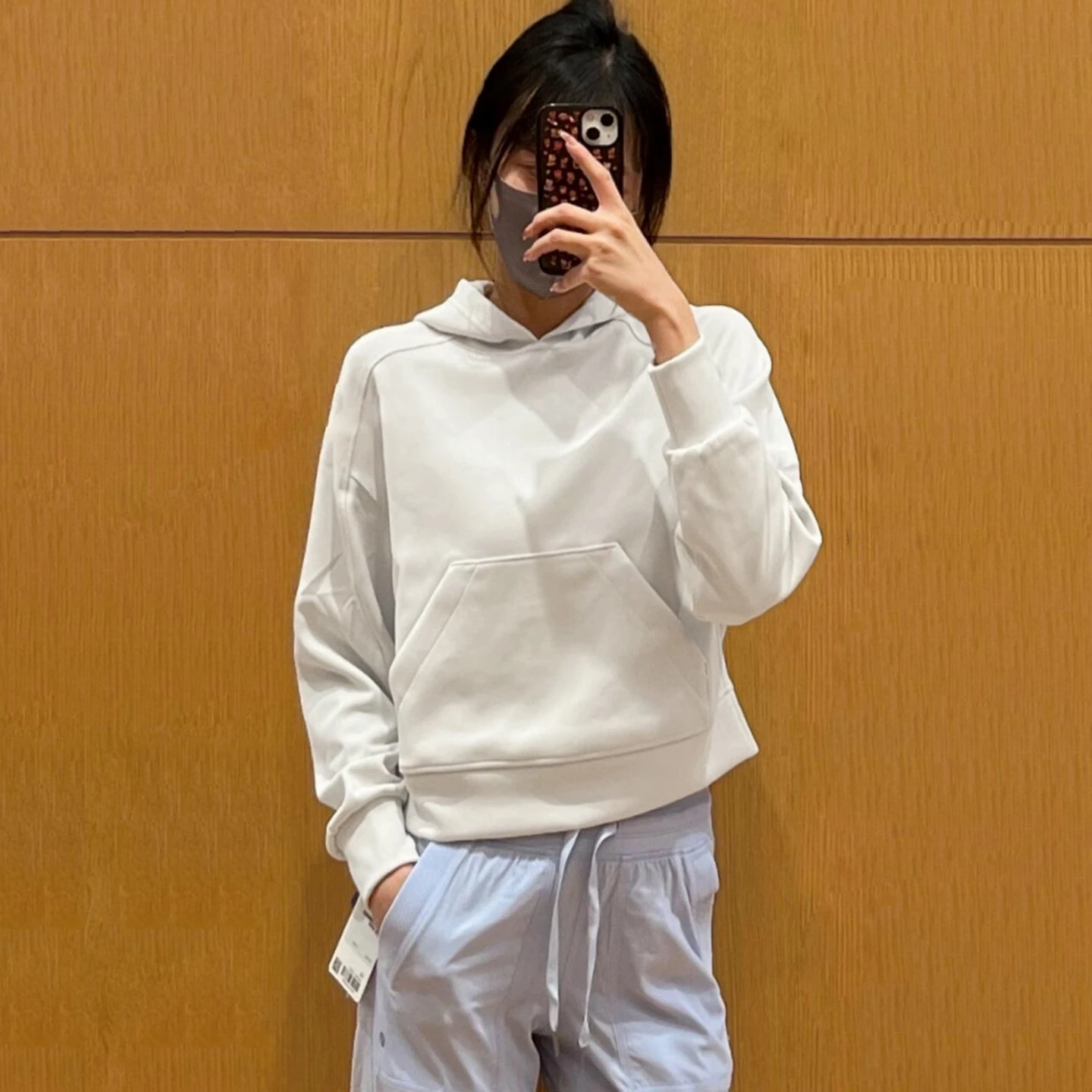 

Loose Fit Women's Sportswear Hoodie Short Yoga Running Top Casual Fitness Long Sleeve Polyester Cotton Spandex Blend