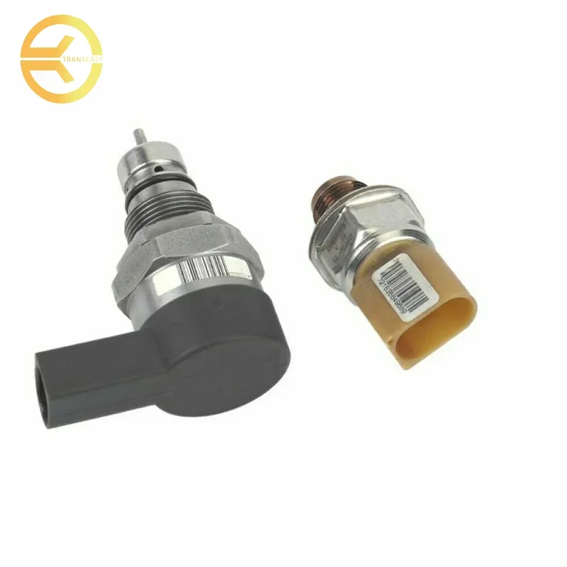 

057130764H 03L906054A Fuel Rail Pressure Valve And Pressure Sensor Suit For AUDI VW SEAT SKODA 2.0 TDi