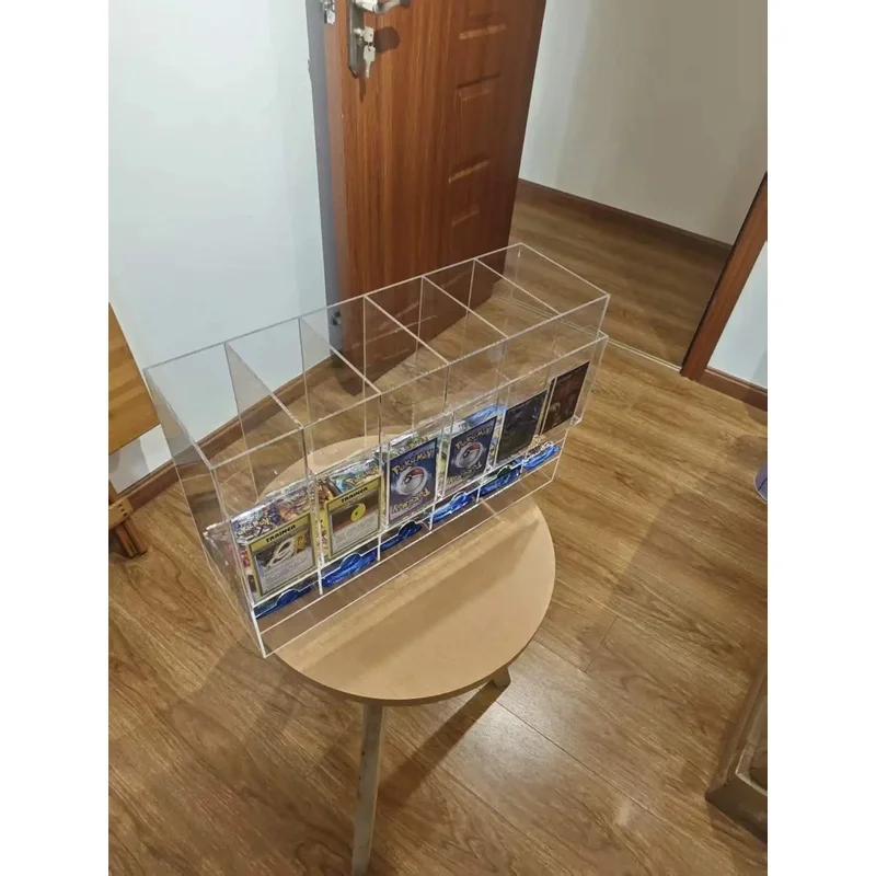 custom.PTCG  Booster Box Acrylic Display-Modern Eco-Friendly Rotating LED Lighting Pre-Assembled Desktop