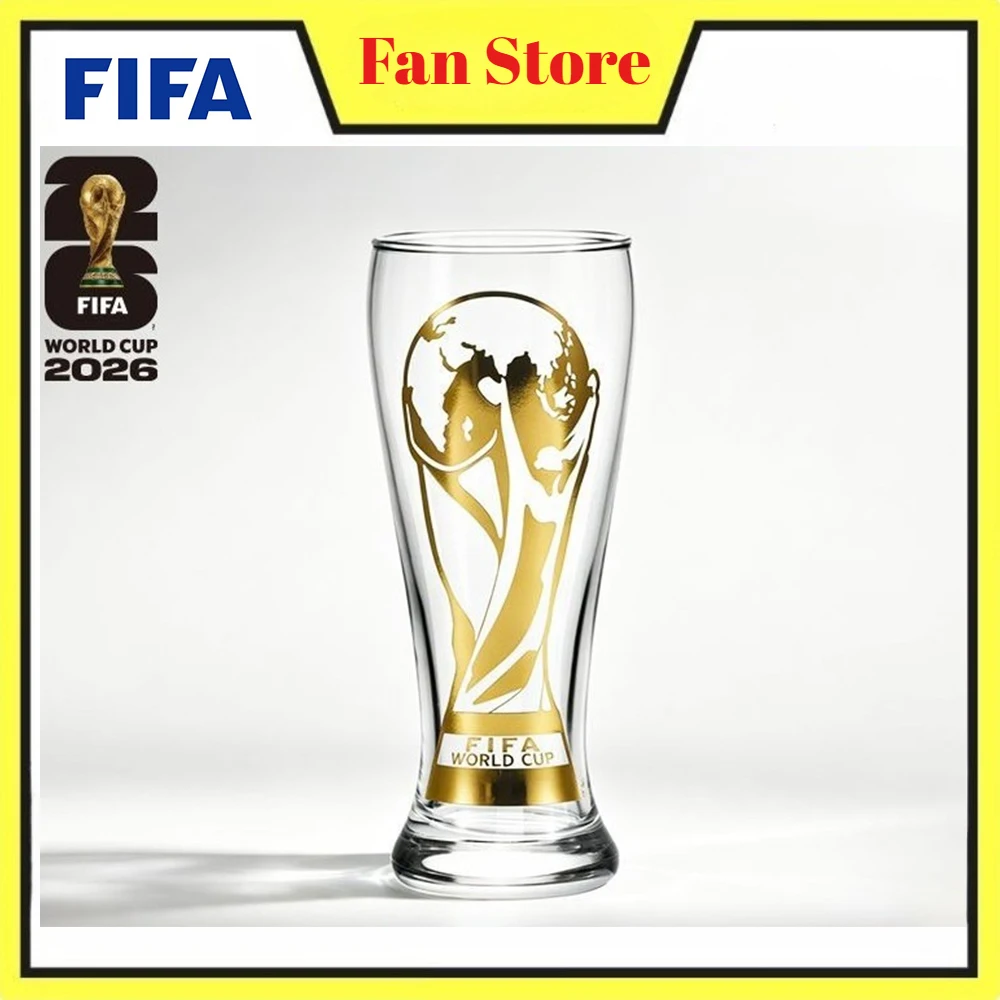 FIFA Official Licensed 2026 USA Canada Mexico World Cup Hercules Cup Gold Beer Glass Football Fan Gift