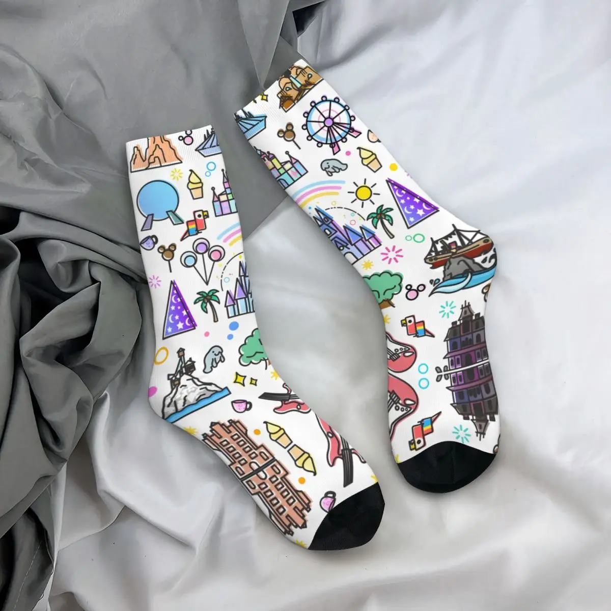 Elin Compression Mod Iest Place On Earth Collection Chaussette pour Homme, Harajuku Seamless Pattern Crew, Nouveauté