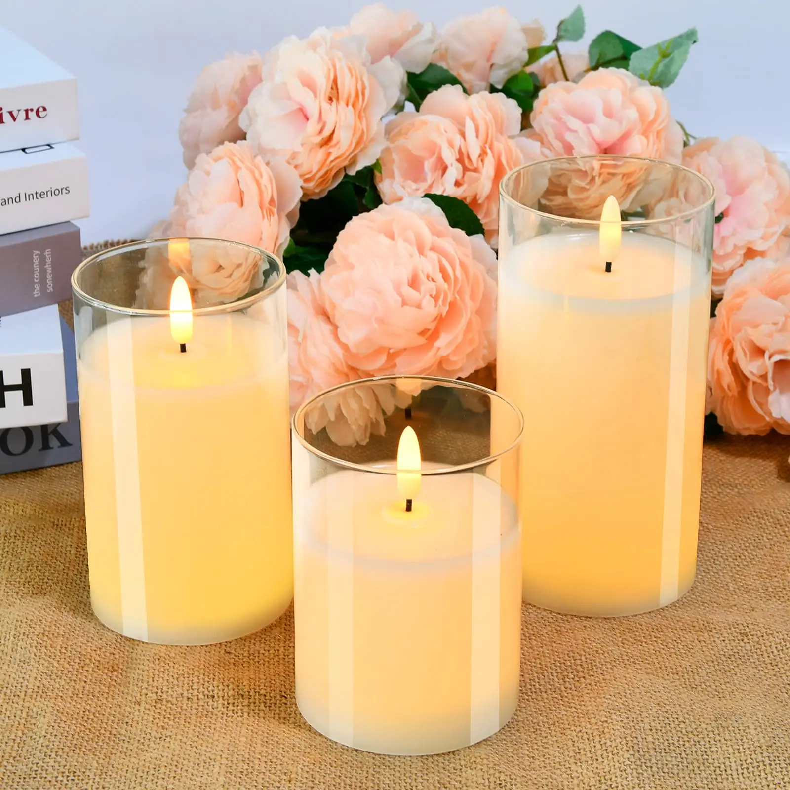 3pc LED Candle Lamp Electronic Battery Power Candles Flameless Flicke Candles For Decor Wedding Decorative Light