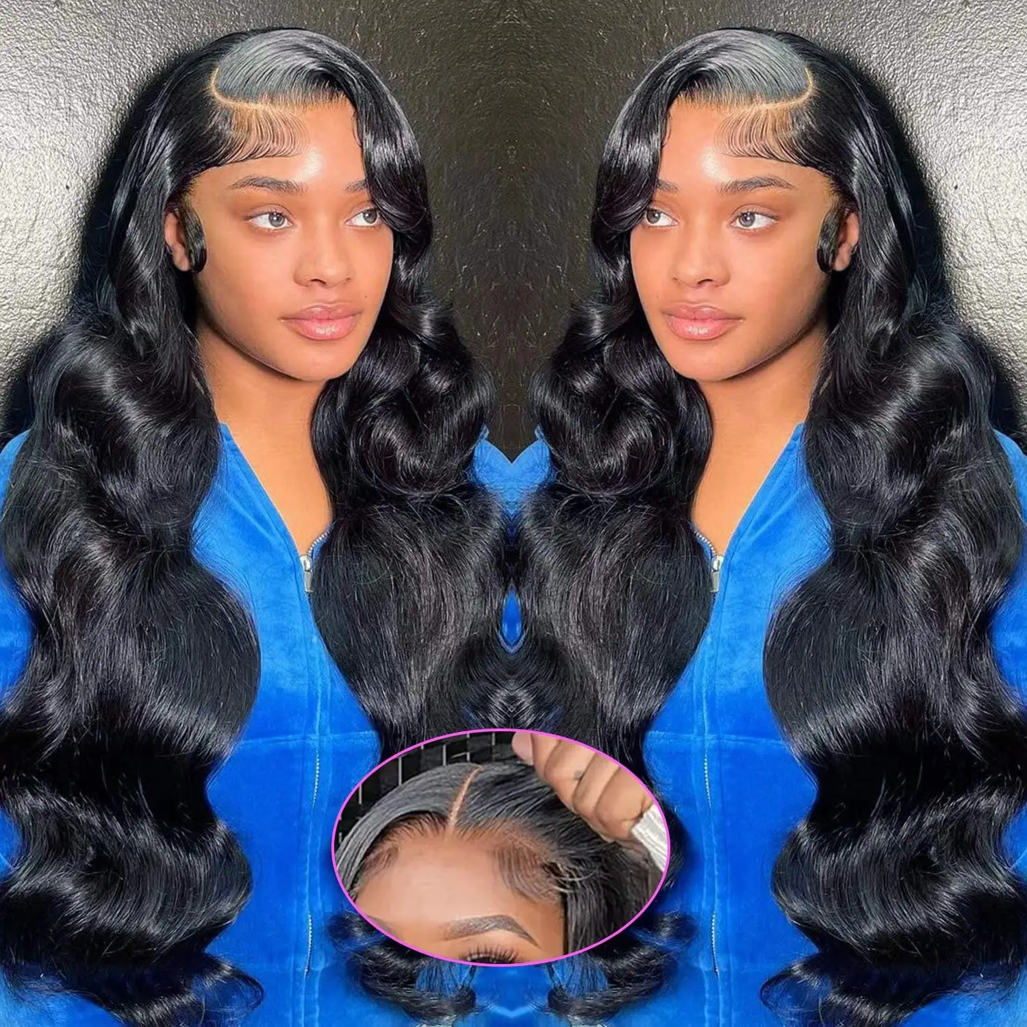 28 Inch 5x5 Lace Wigs Human Hair Glueless Wigs Human Hair Pre Plucked Pre Cut 180% Density Body Wave Lace Front Wigs Human Hair