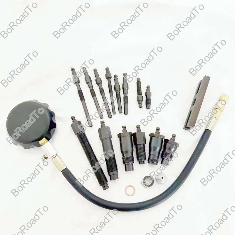 Professional Diesel Engine Cylinder Compression Tester Kit With Case 0-1000PSI Pressure Detector Automotive Tool Gauge Test Kit