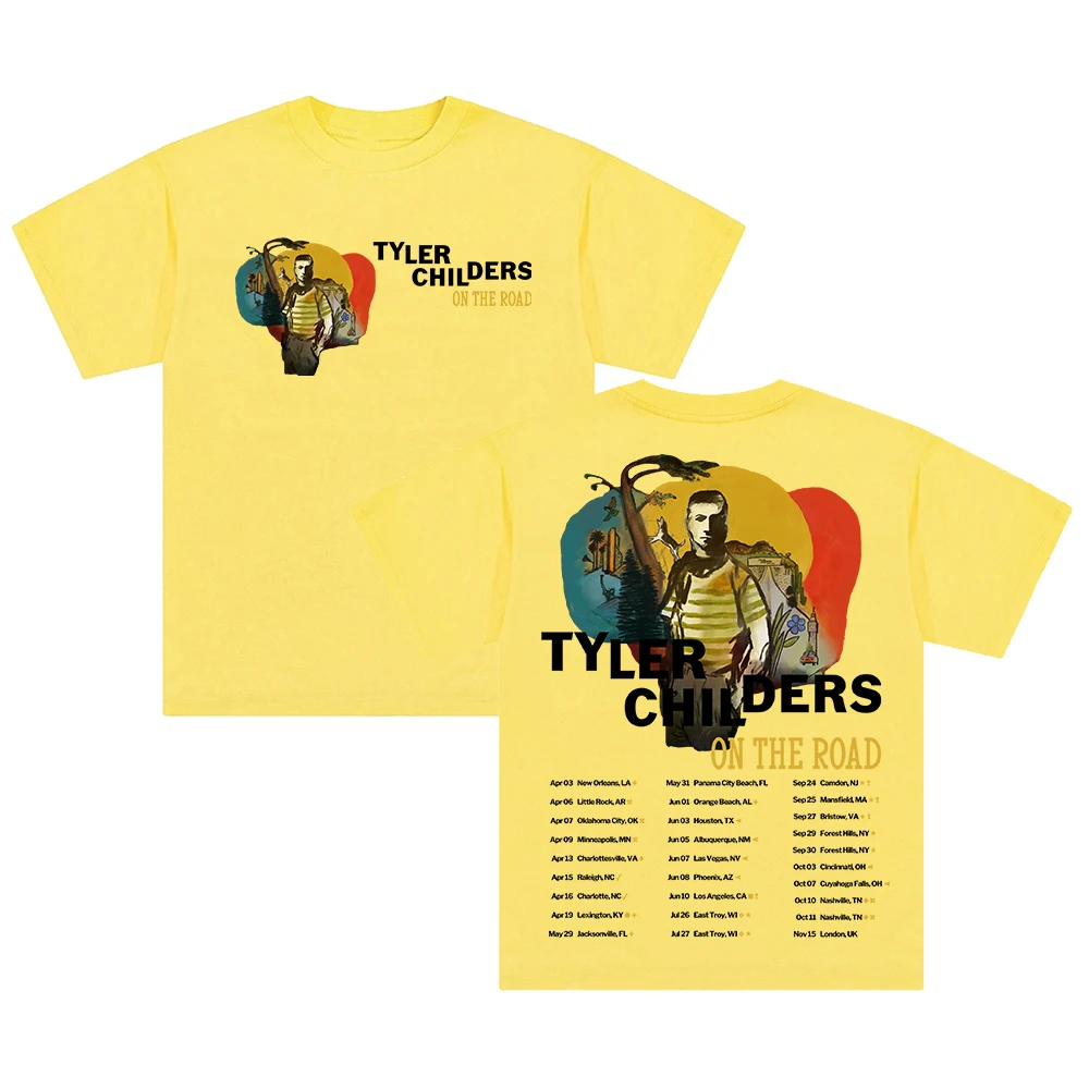 Tyler Childers On The Road Tour 2025 T-shirt Unisex Crewneck Short Sleeve Cotton Tee Women Men Streetwear Tops