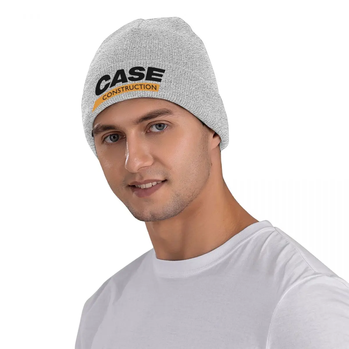 Tractor-Case Logo Warm Knitted Cap Fashion Bonnet Hat Autumn Winter Outdoor Beanies Hats for Men Women Adult