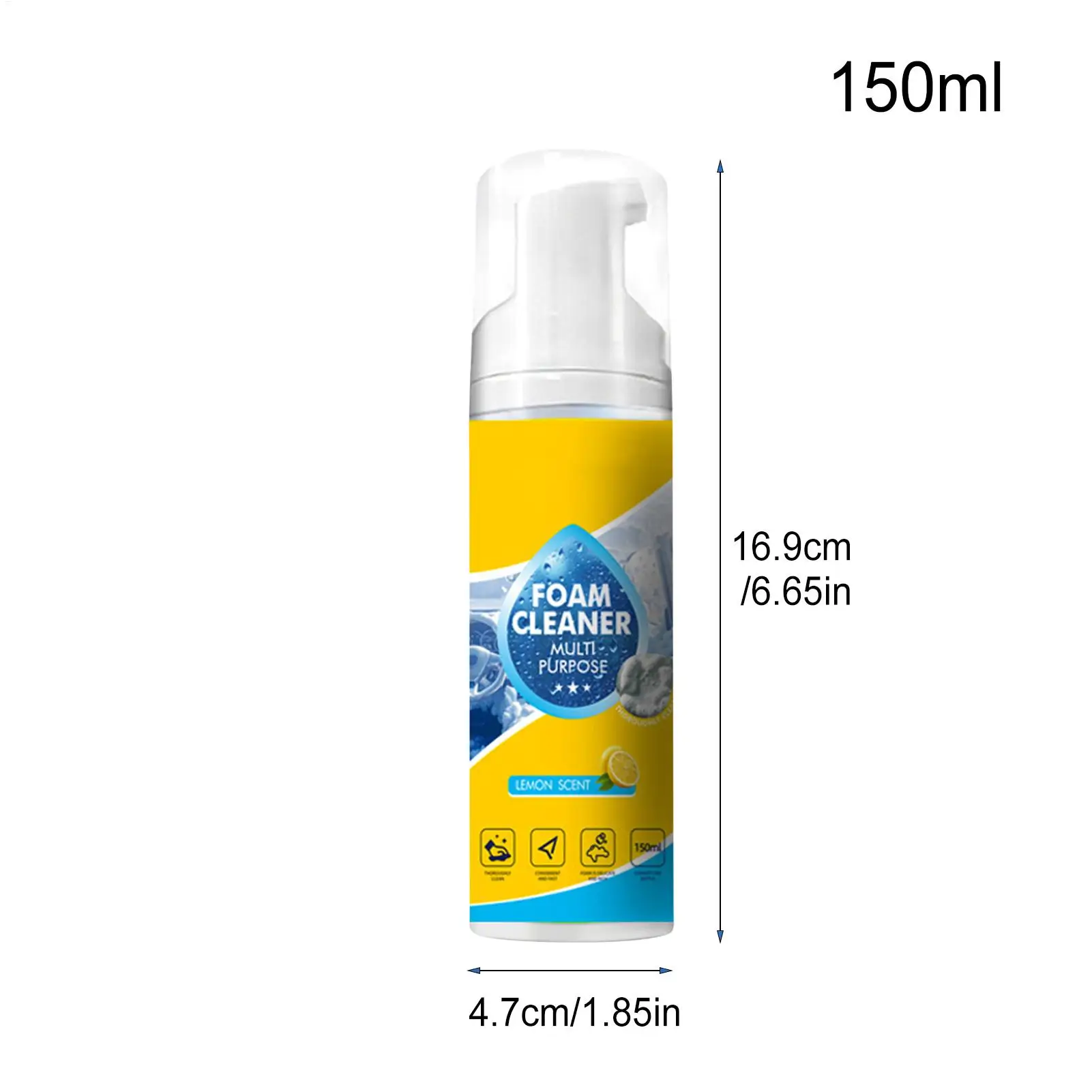 150ml Multi-Purpose Foam Cleaner Deep Cleaning Spray For Kitchen Sink Sofa Wall Seat, Removes Dirt & Grease