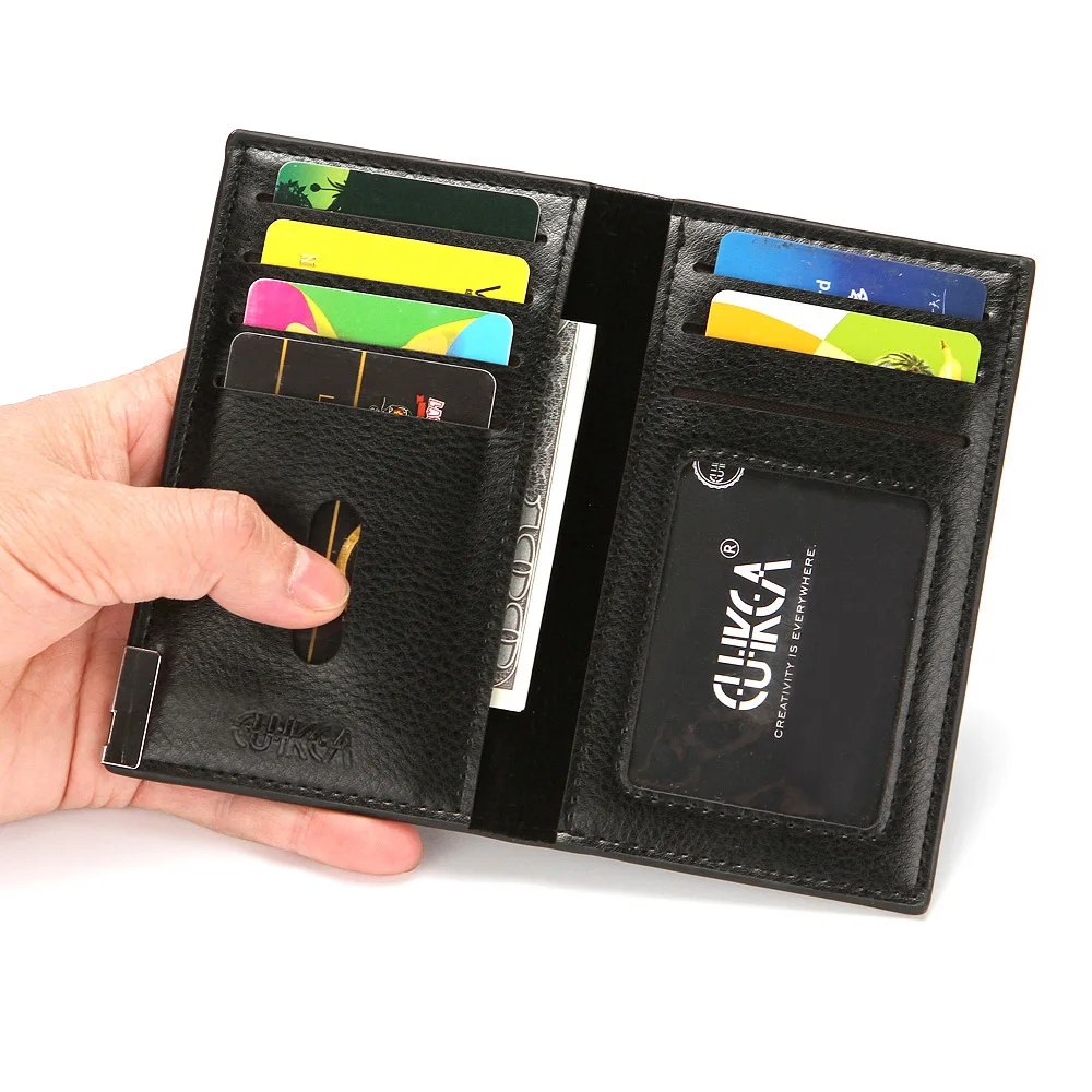 Hot Sale Fashion Men's Credit Card Holder Small ID PU Leather Wallet Slim Driver's License Case Mini Purse For Male