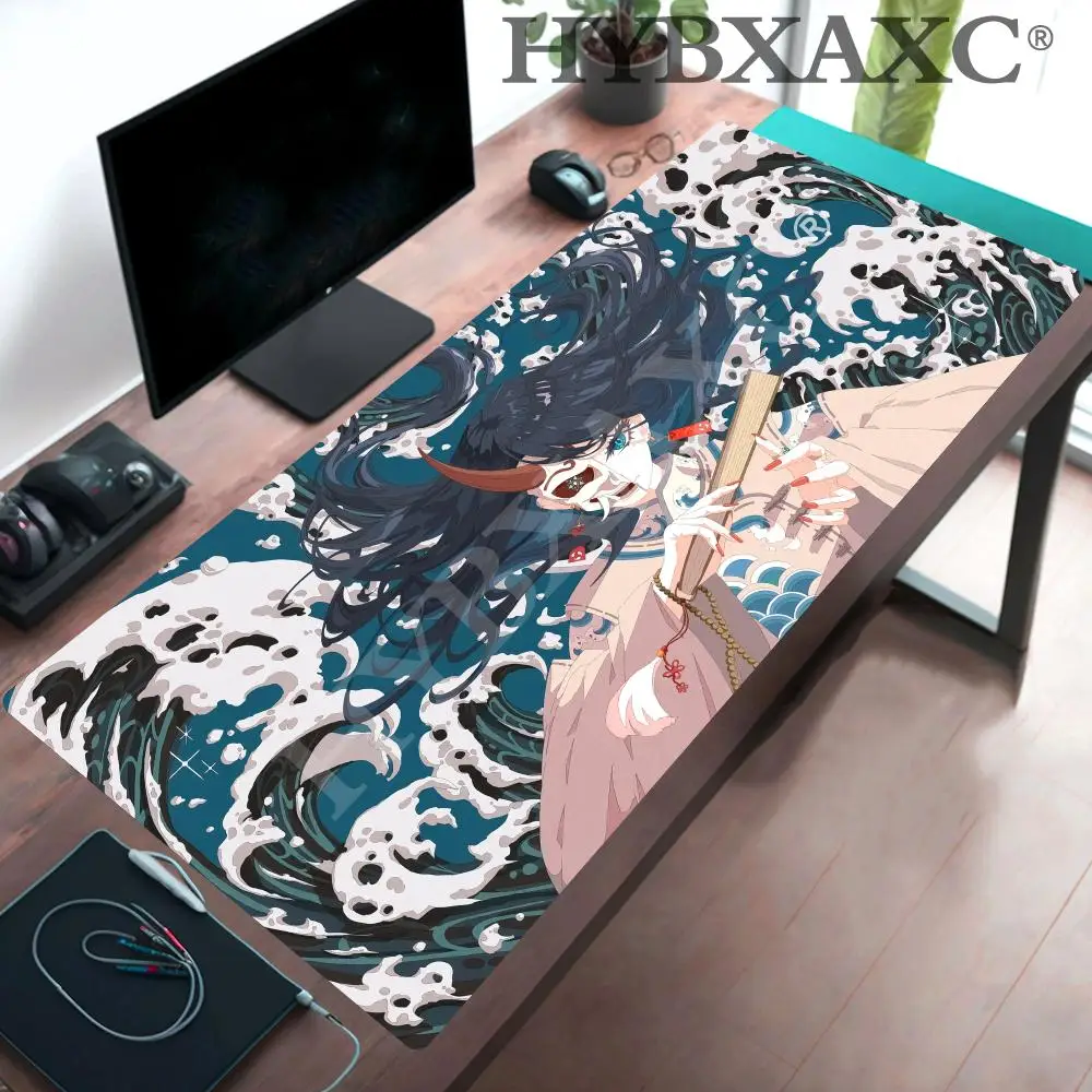 

HYBXAXC New Chinese Style Mythology Canvas Wall Iridescent Foliage Print Mouse Pad Durable Stable Table for Keyboard Home Office