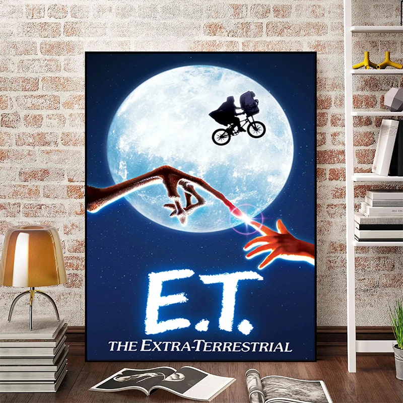 Movie E.T. the Extra-Terrestrial Poster Posters for Wall Decoration Painting on Canvas Interior Paintings Room Decor Art Home