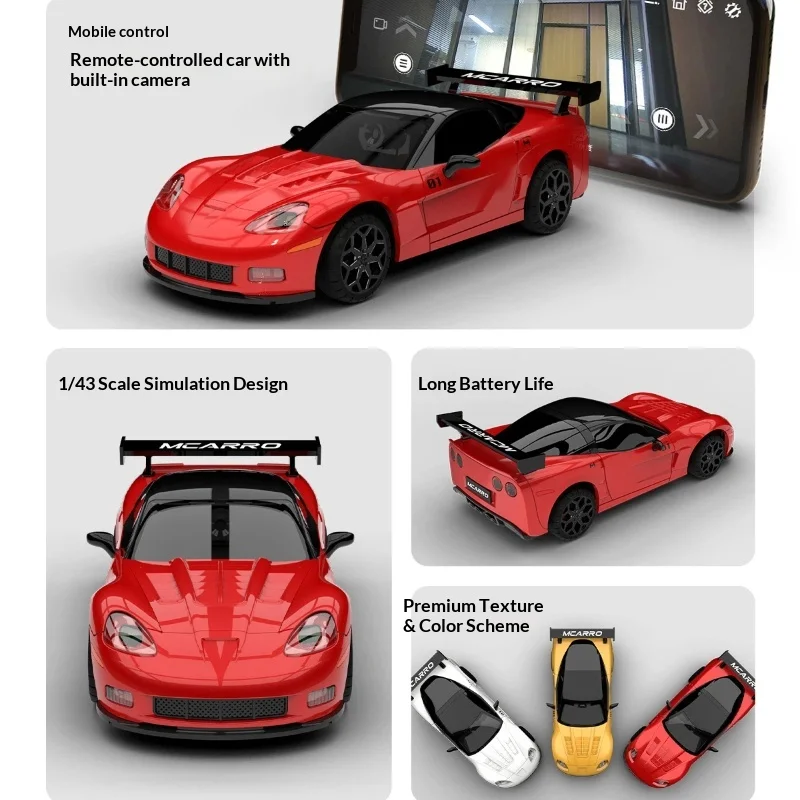 MCARRO 몰입형 FPV RC 자동차 WiFi 1인칭 레이싱 드리프트 차량 HD 카메라 원격 조종 장난감 선물 소년 어린이 성인용