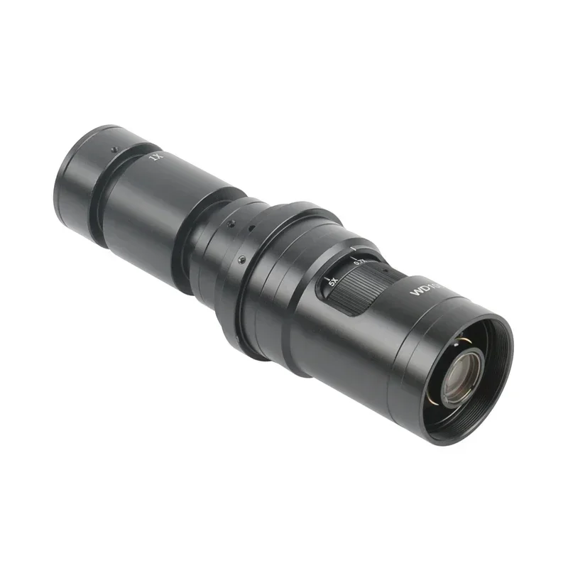 200X 500X Zoom C Mount خيار أحادي العين 0.35X 0.5X 0.75X 2X عدسة بارلو موضوعية للصناعة مجهر رقمي PCB كشف