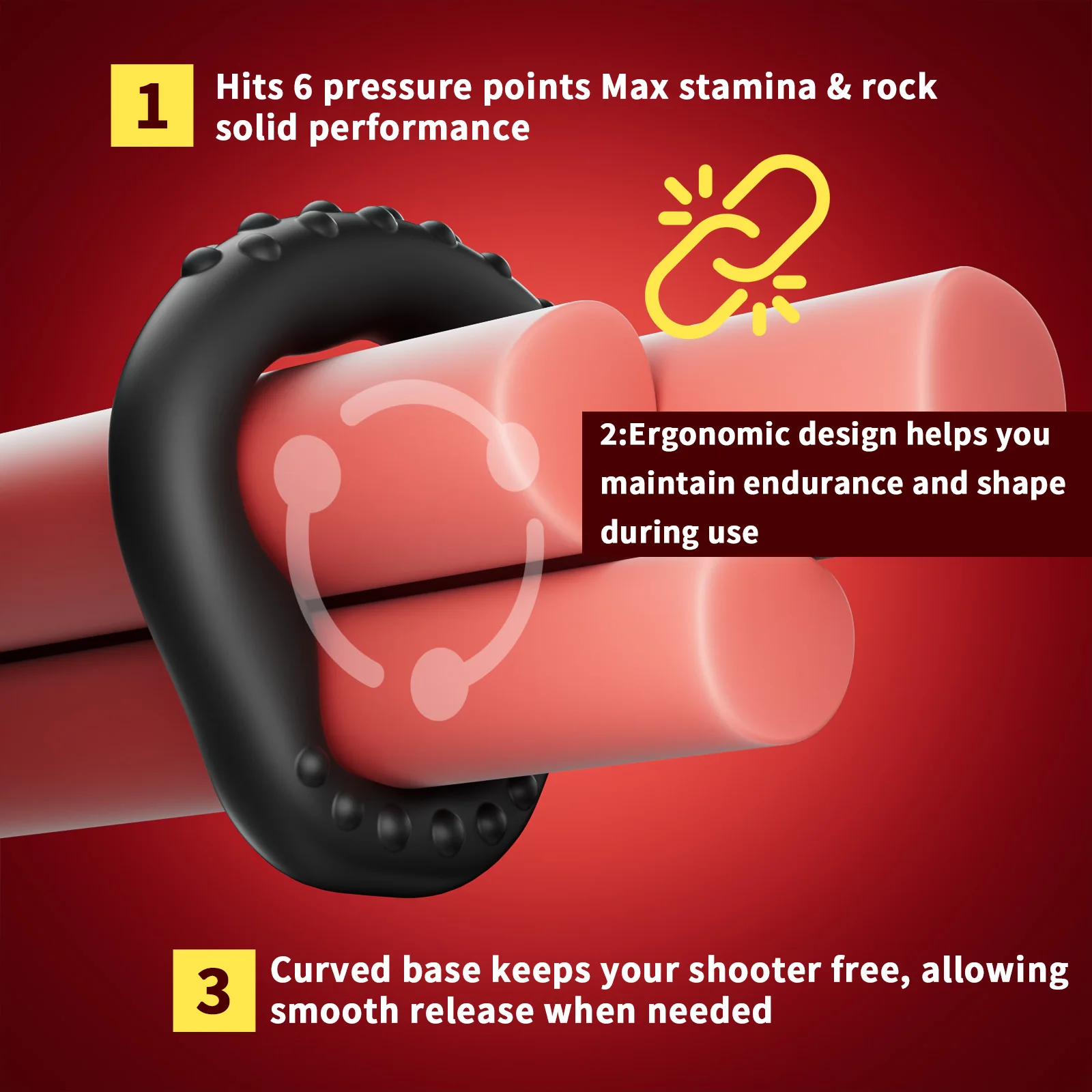 KUSHOR 8 PCS Silicone Penis Ring Set Cock Rings 6 Pressure Points Delay Ejaculation Soft Cockring Adult Sex Toys for Men Couples - view 3