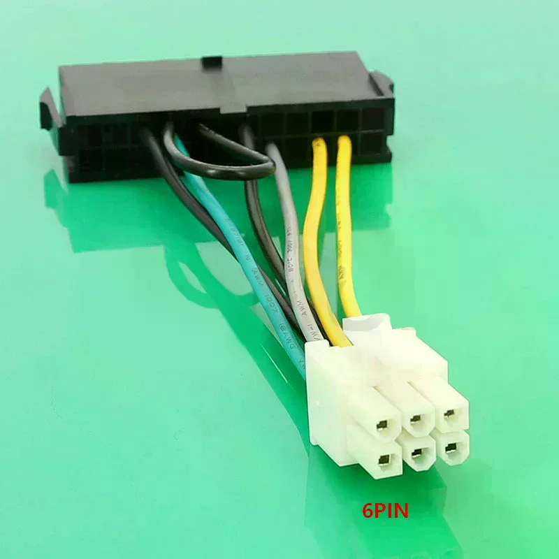 24pin Female To Adapter 6p Male Power Converter Cable for 6 Pin 3060 7050 Mainboard 24Pin 6P