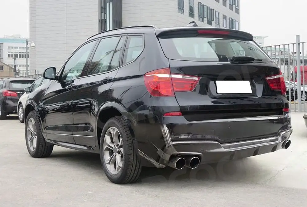 Voor BMW X3 F25 M Sport 2014-2017 Koolstofvezel Diffuser Bumper Lip Bodykits Vlag Spoiler Splitter Bescherm cover Accessoires