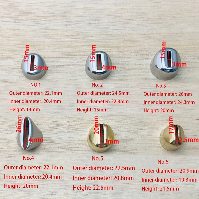 4 pezzi ottone/acciaio inossidabile materiale manico per coltello cerchio manico in legno accessori per coltelli da intaglio da cucina parti per la produzione fai da te