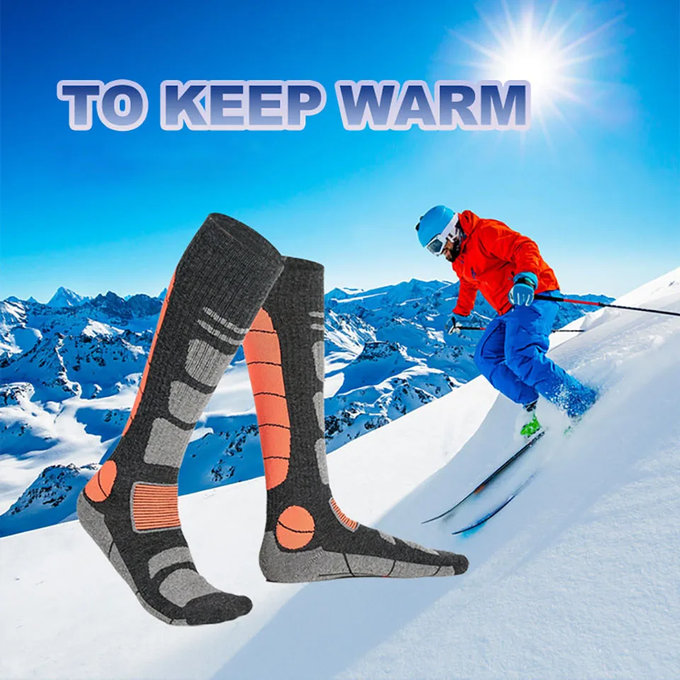 ถุงเท้ากีฬา GETINFIT สำหรับเดินป่า ปีนเขา ยาวเหนือเข่า ทำจากขนแกะเมอริโน ให้ความอบอุ่น หนาพิเศษ ระบายอากาศดี ซับแรงกระแทก รองรับอุ้งเท้า