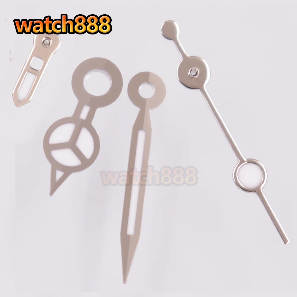 Watch888 NH39 Green luminous Silver Watch hands Fit NH39 Movement Watch parts ladies Watch hands