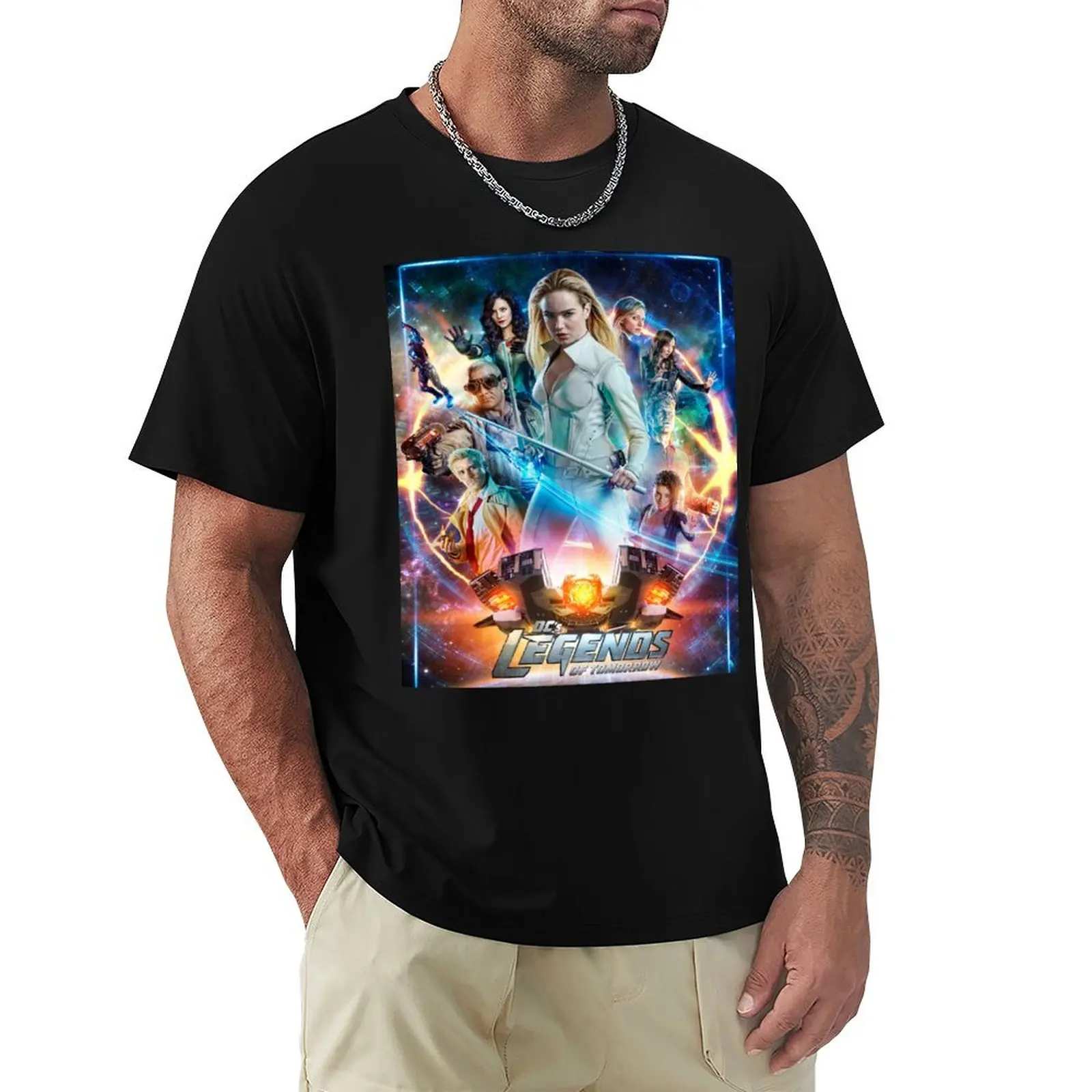 

Legends of tomorrow s4 poster T-Shirt Big Size Short Sleeve Tee for Men