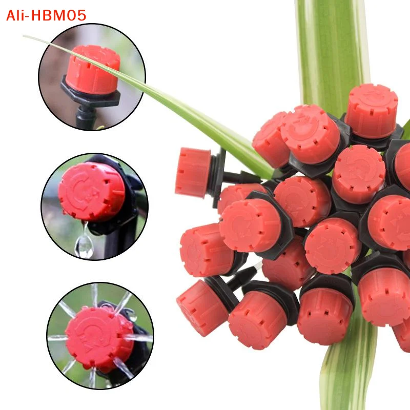 (HB05)50/100pcs Adjustable Water Sprinkler Thread Connection Spray Nozzle Garden Irrigation Micro Flow Dripper