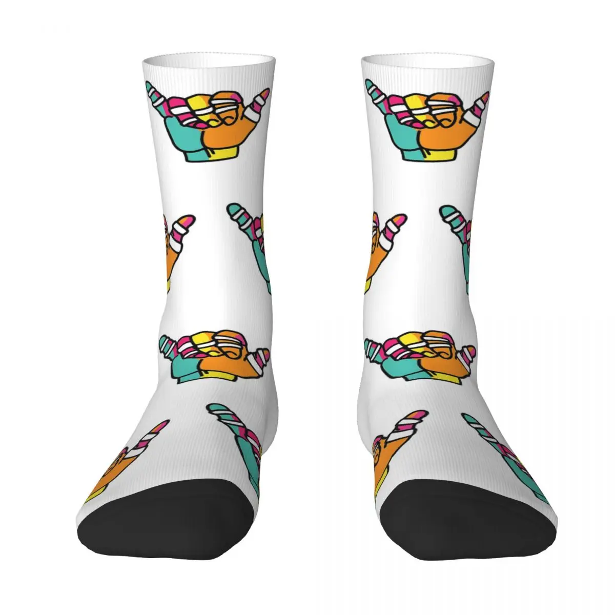 Jiu Jitsu Shaka Hand Pop Art Unisex Winter Socks Cycling Happy Socks Street Style Crazy Sock