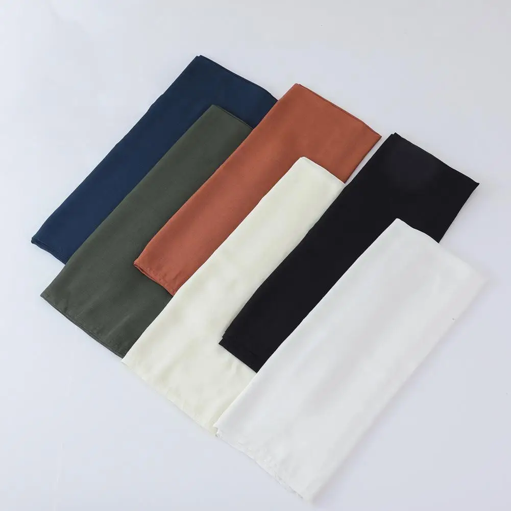 

2025 Shiny Ladies Shawl Women Headscarf Solid Color Soft Breathable Wide Head Wrap Smooth Touch Scarf Fashion Accessories
