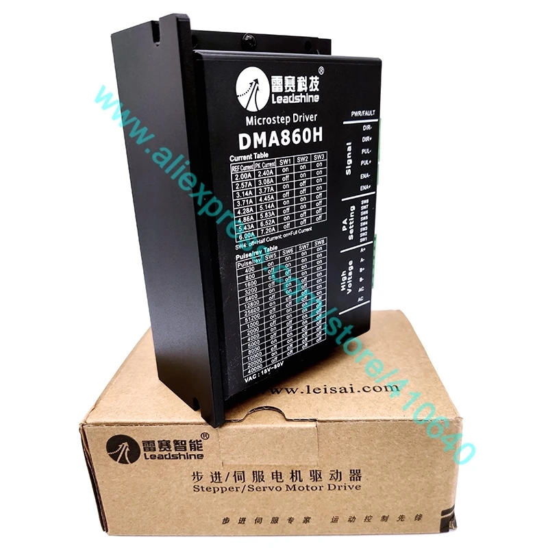 정품 leadshine dma860h nema 34 ~ 42 스테퍼 드롭 무료 쇼핑에 적합한 18 ~ 80 vdc 2 상 스테퍼 드라이브